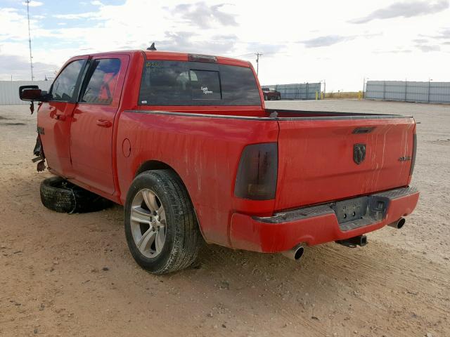 1C6RR7MT3GS251109 - 2016 RAM 1500 SPORT RED photo 3