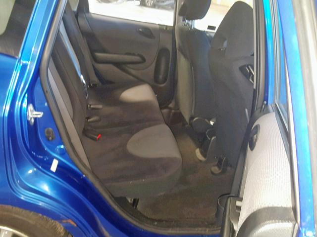 JHMGD38607S018556 - 2007 HONDA FIT S BLUE photo 6