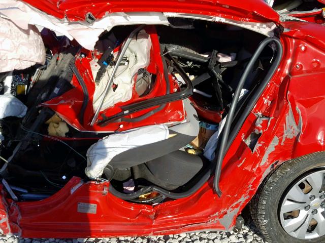 1G1PA5SH4F7260518 - 2015 CHEVROLET CRUZE LS 红色 照片 6