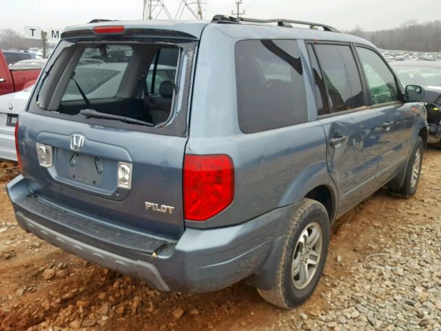 5FNYF18575B043590 - 2005 HONDA PILOT EXL ლურჯი ფოტო 4