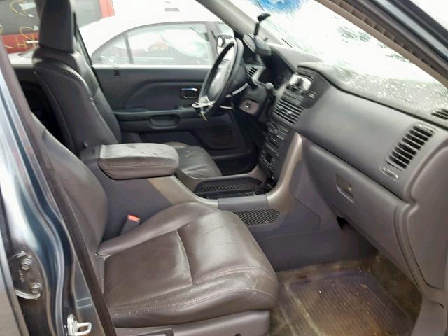 5FNYF18575B043590 - 2005 HONDA PILOT EXL ლურჯი ფოტო 5