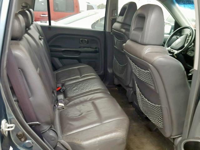5FNYF18575B043590 - 2005 HONDA PILOT EXL ლურჯი ფოტო 6