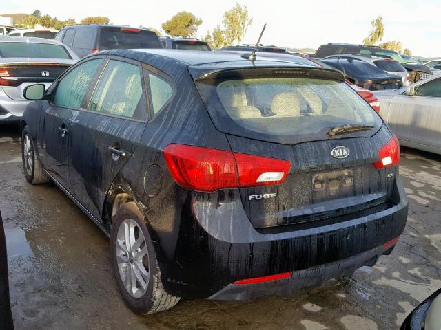 KNAFU5A21C5642484 - 2012 KIA FORTE EX BLACK photo 3