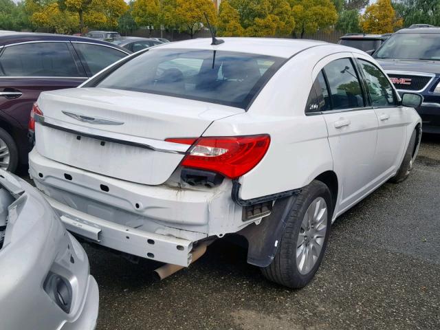 1C3CCBAB5EN123209 - 2014 CHRYSLER 200 LX WHITE photo 4