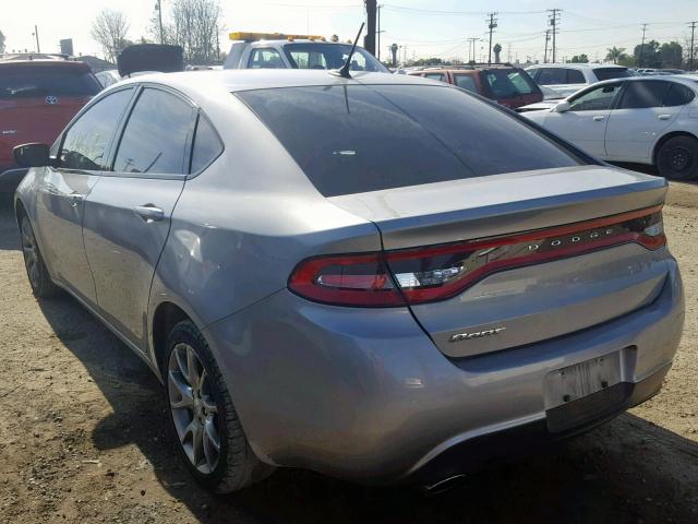 1C3CDFBB2FD182485 - 2015 DODGE DART SXT SILVER photo 3