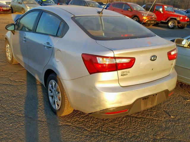 KNADM4A35D6311266 - 2013 KIA RIO LX GRAY photo 3