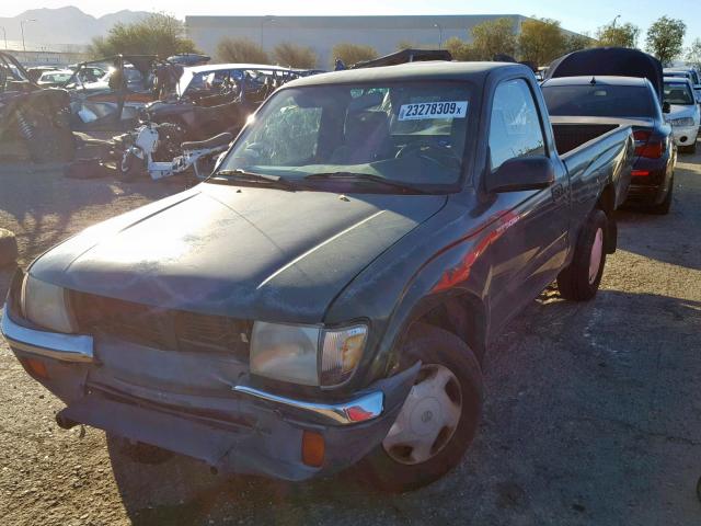 4TANL42NXYZ657257 - 2000 TOYOTA TACOMA GREEN photo 2