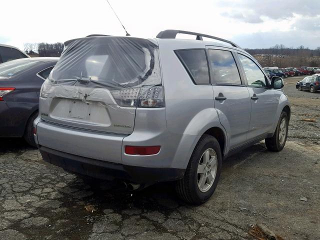 JA4MS31X57U013591 - 2007 MITSUBISHI OUTLANDER SILVER photo 4