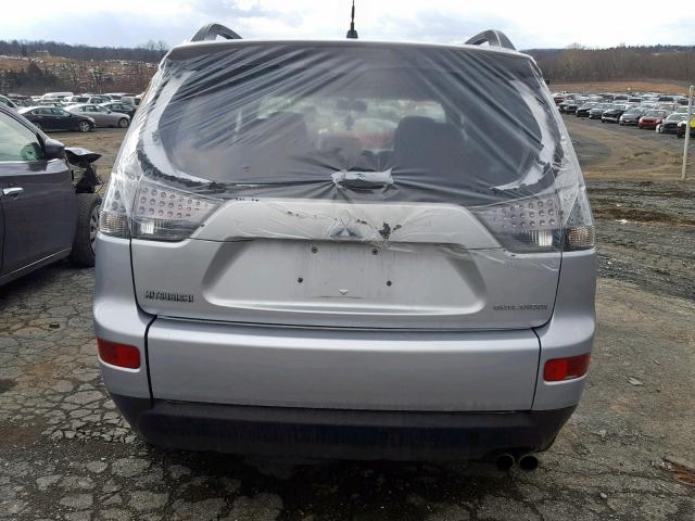 JA4MS31X57U013591 - 2007 MITSUBISHI OUTLANDER SILVER photo 9