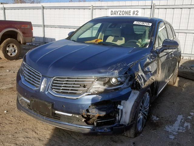 2LMPJ8LR9JBL28537 - 2018 LINCOLN MKX RESERV BLUE photo 2