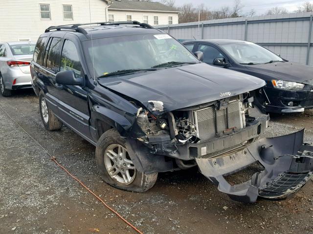 1J4GW48S64C144385 - 2004 JEEP GRAND CHER BLACK photo 1