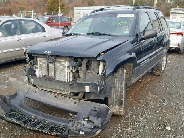 1J4GW48S64C144385 - 2004 JEEP GRAND CHER BLACK photo 2