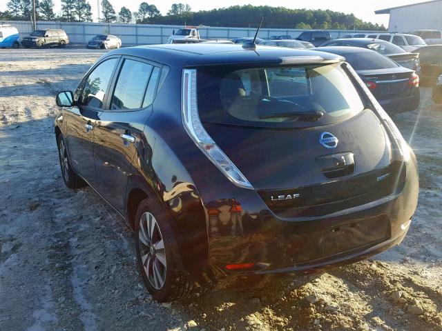 1N4AZ0CP6FC324411 - 2015 NISSAN LEAF S BLACK photo 3