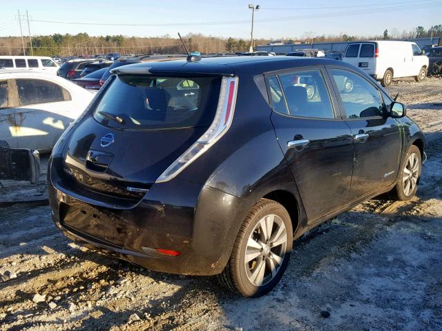 1N4AZ0CP6FC324411 - 2015 NISSAN LEAF S BLACK photo 4