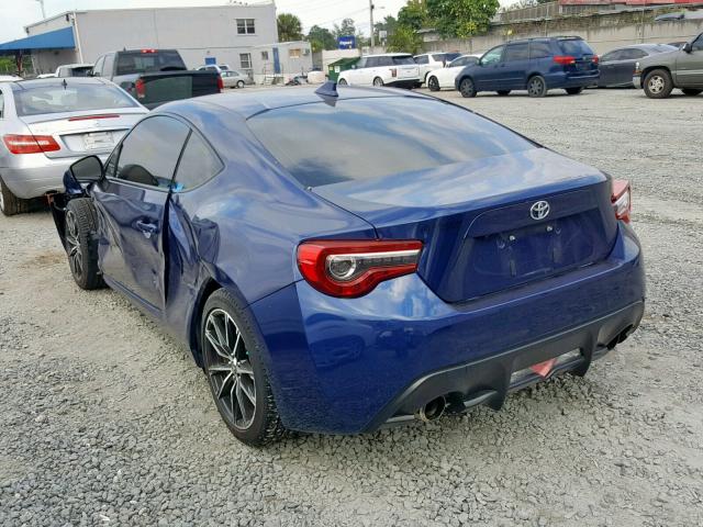 JF1ZNAA1XH9705374 - 2017 TOYOTA 86 BASE BLUE photo 3