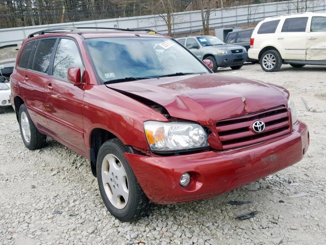 JTEEP21AX60144924 - 2006 TOYOTA HIGHLANDER Rojo foto 1