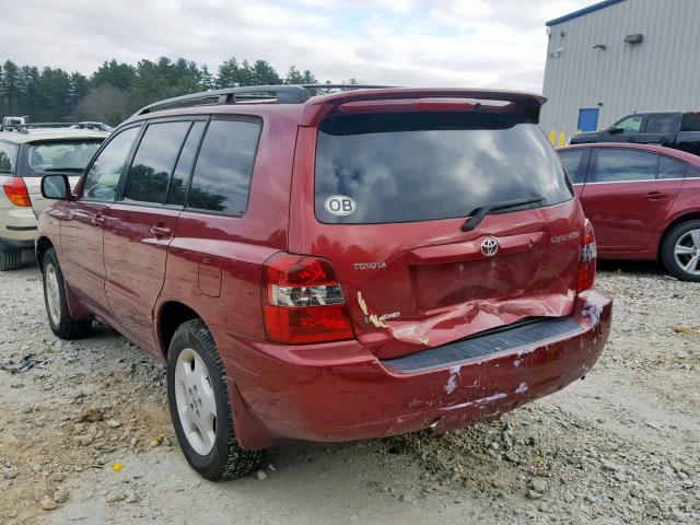 JTEEP21AX60144924 - 2006 TOYOTA HIGHLANDER Rojo foto 3