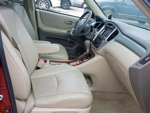 JTEEP21AX60144924 - 2006 TOYOTA HIGHLANDER Rojo foto 5