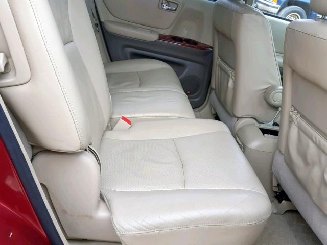 JTEEP21AX60144924 - 2006 TOYOTA HIGHLANDER Rojo foto 6