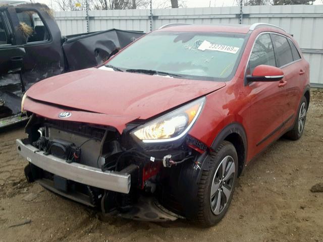 KNDCC3LC6H5065882 - 2017 KIA NIRO EX RED photo 2