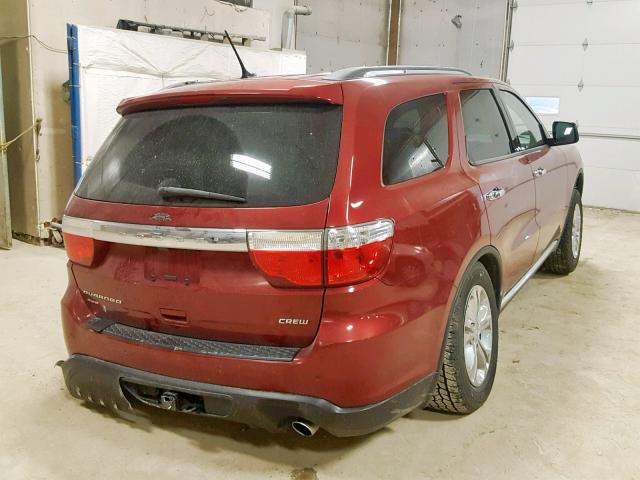 1C4RDJDG4DC637969 - 2013 DODGE DURANGO CR MAROON photo 4