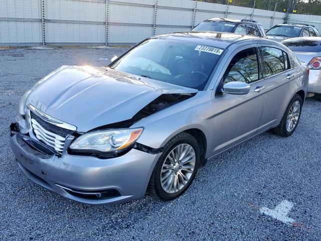 1C3CCBCG4DN597739 - 2013 CHRYSLER 200 LIMITE GRAY photo 2