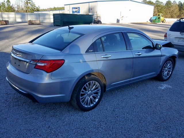 1C3CCBCG4DN597739 - 2013 CHRYSLER 200 LIMITE GRAY photo 4