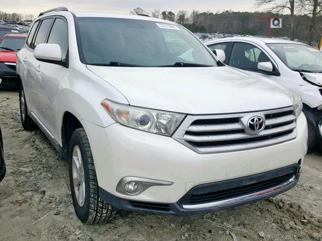 5TDZK3EH9CS082989 - 2012 TOYOTA HIGHLANDER WHITE photo 1