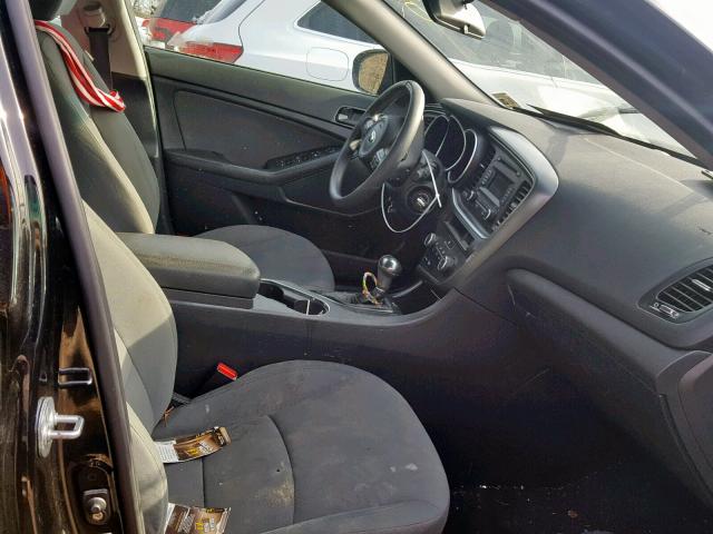 KNAGM4A72F5664248 - 2015 KIA OPTIMA LX BLACK photo 5