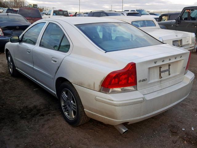 YV1RS592X92729864 - 2009 VOLVO S60 2.5T WHITE photo 3