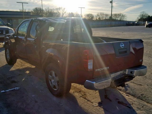 1N6AD07U38C409165 - 2008 NISSAN FRONTIER C RED photo 3