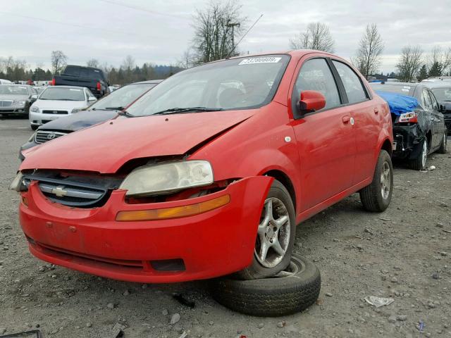 KL1TD56656B518961 - 2006 CHEVROLET AVEO BASE Қызыл фото 2