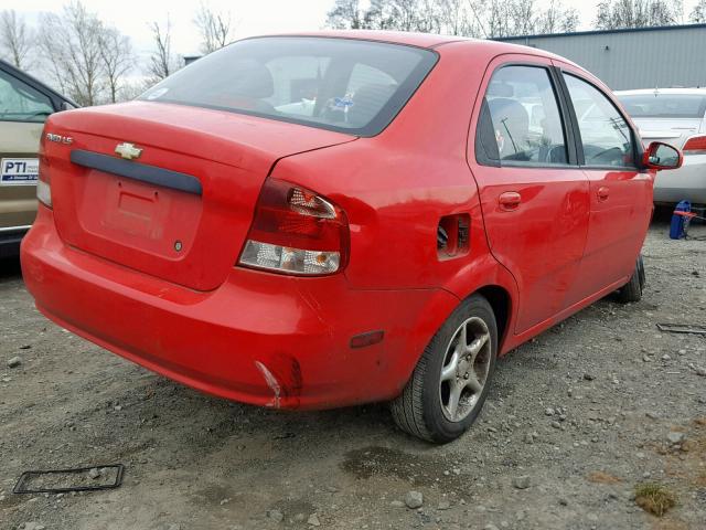 KL1TD56656B518961 - 2006 CHEVROLET AVEO BASE Қызыл фото 4