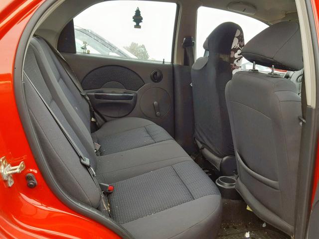KL1TD56656B518961 - 2006 CHEVROLET AVEO BASE Қызыл фото 6