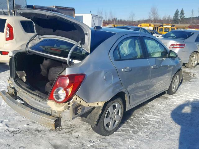 1G1JA5SH5F4217636 - 2015 CHEVROLET SONIC LS SILVER photo 4