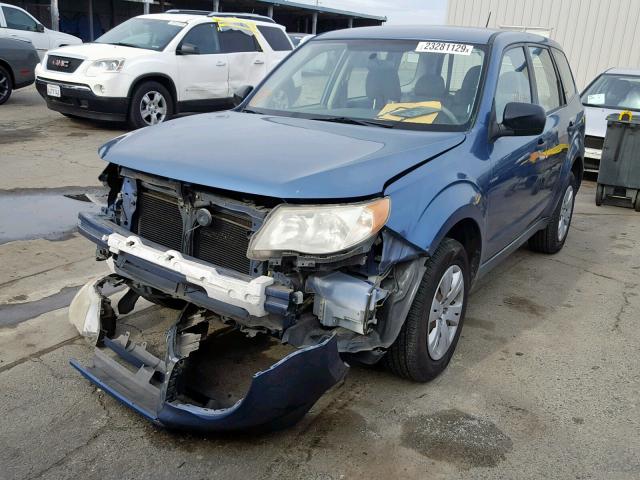 JF2SH6AC2AH752476 - 2010 SUBARU FORESTER 2 BLUE photo 2