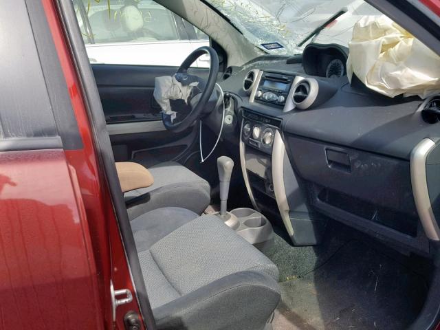 JTKKT624360171751 - 2006 TOYOTA SCION XA ბურგუნდია ფოტო 5