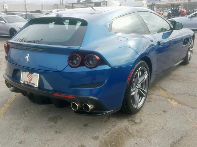 ZFF82WNA7J0232292 - 2018 FERRARI GTC4 LUSSO BLUE photo 4