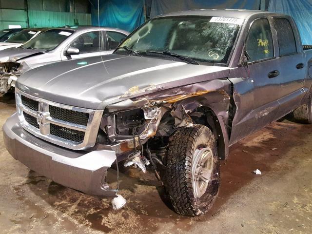 1D7HW48N88S626586 - 2008 DODGE DAKOTA QUA GRAY photo 9