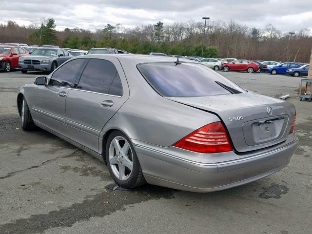 WDBNG75J35A460118 - 2005 MERCEDES-BENZ S 500 SILVER photo 3