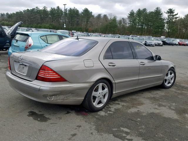 WDBNG75J35A460118 - 2005 MERCEDES-BENZ S 500 SILVER photo 4