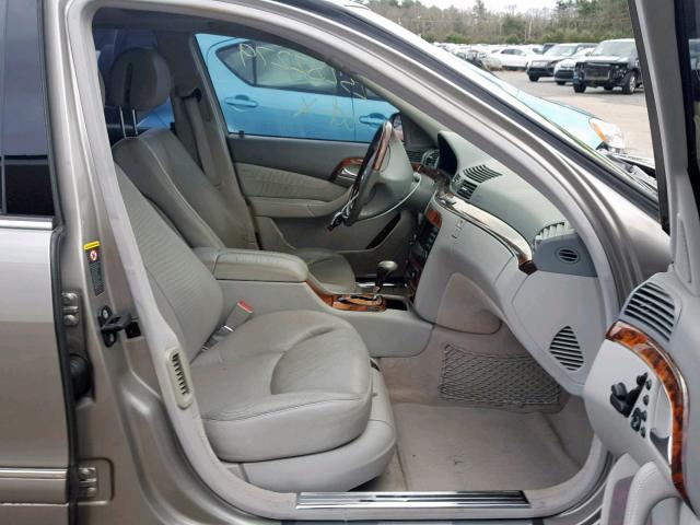 WDBNG75J35A460118 - 2005 MERCEDES-BENZ S 500 SILVER photo 5