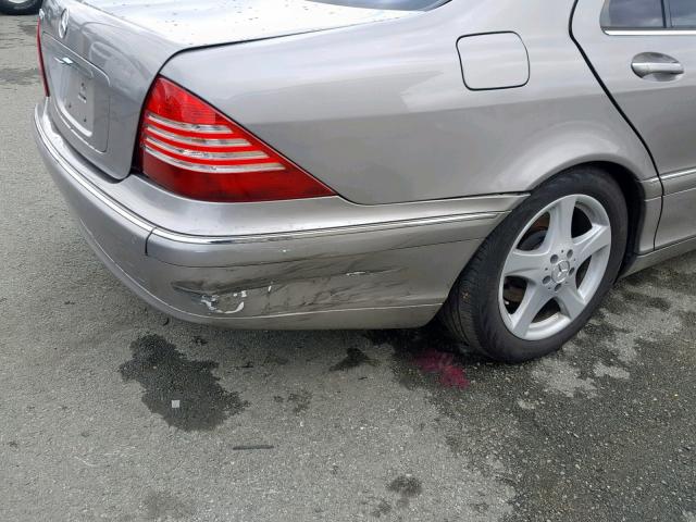 WDBNG75J35A460118 - 2005 MERCEDES-BENZ S 500 SILVER photo 9