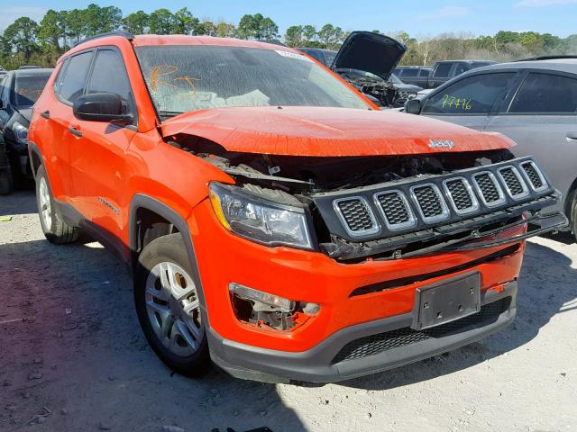 3C4NJCAB0JT124522 - 2018 JEEP COMPASS SP ORANGE photo 1