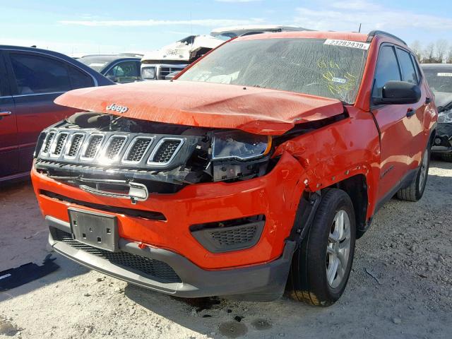 3C4NJCAB0JT124522 - 2018 JEEP COMPASS SP ნარინჯისფერი ფოტო 2