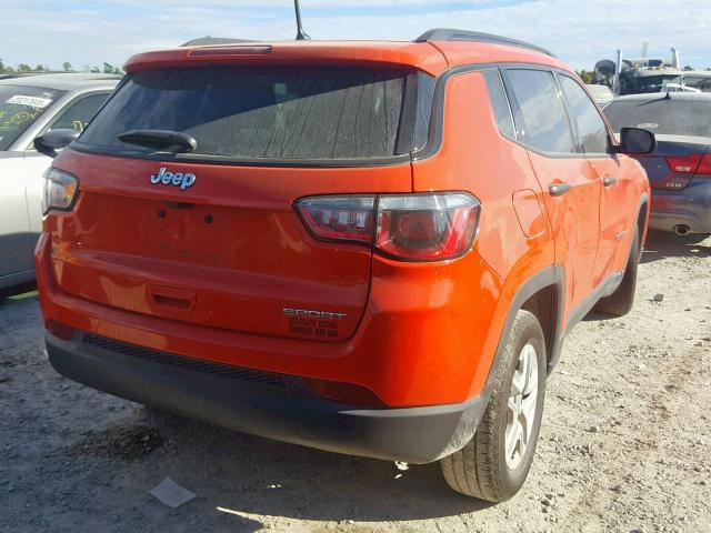 3C4NJCAB0JT124522 - 2018 JEEP COMPASS SP ნარინჯისფერი ფოტო 4
