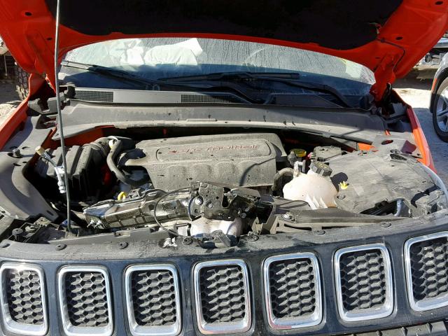 3C4NJCAB0JT124522 - 2018 JEEP COMPASS SP ნარინჯისფერი ფოტო 7