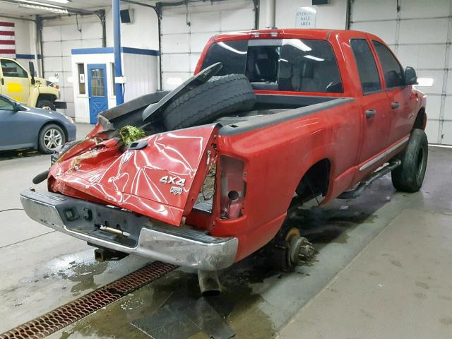 1D7KS28C96J203376 - 2006 DODGE RAM 2500 S RED photo 4