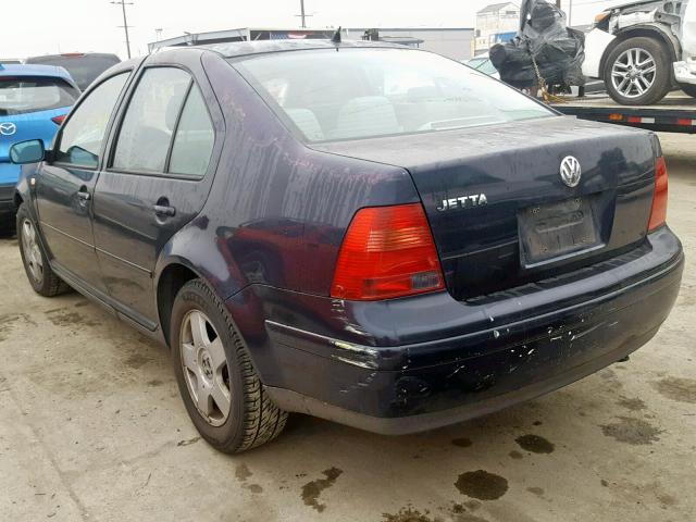 3VWSC29MXYM091351 - 2000 VOLKSWAGEN JETTA GLS BLUE photo 3