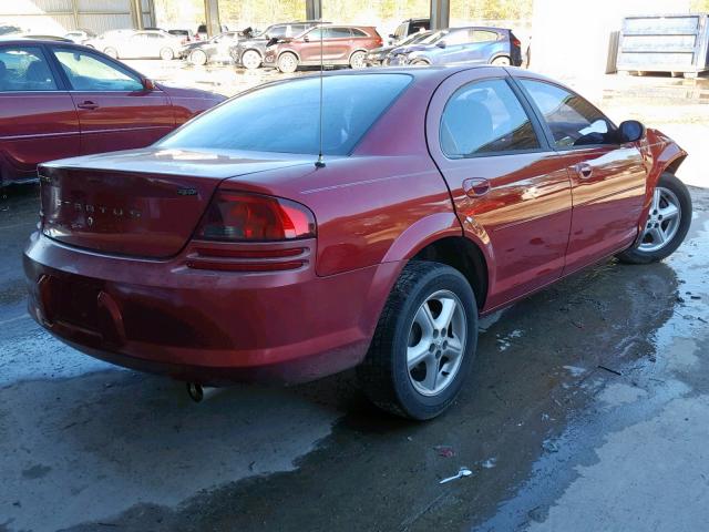 1B3EL46R14N347275 - 2004 DODGE STRATUS SX 红色 照片 4